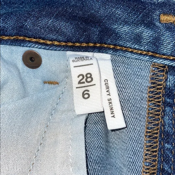 Ann Taylor LOFT Denim Jeans Curvy Skinny Mid Rise Size 28/6 - Picture 4 of 11